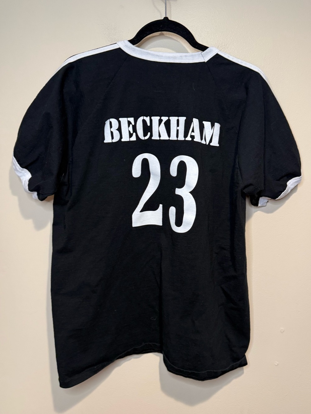 Vintage Real Madrid David Beckham t-shirt printed on a Thessh tee